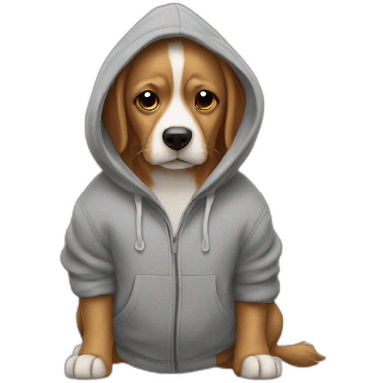 Dog in a hoodie  emoji