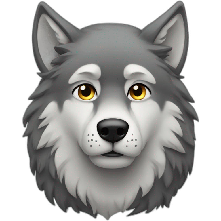 lonely wolf sad emoji