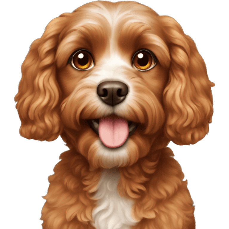 Brown orange cavoodle dog emoji