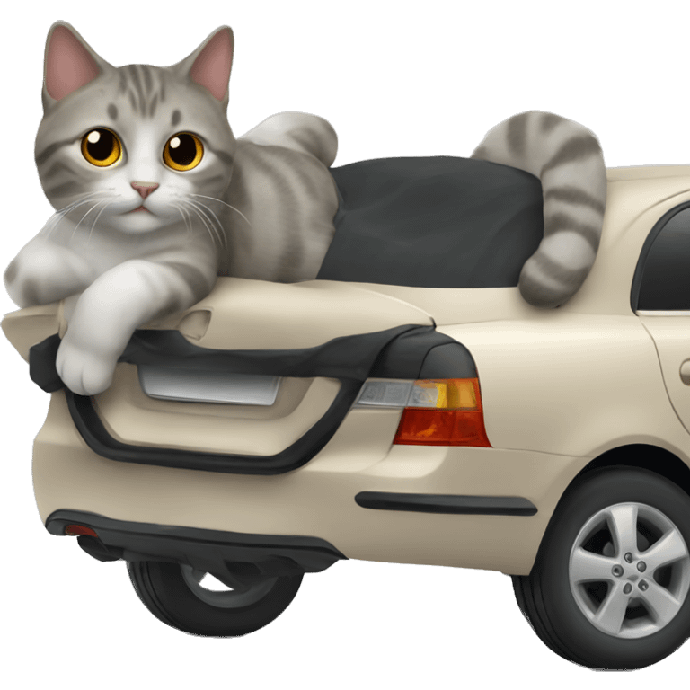 cat on a car emoji