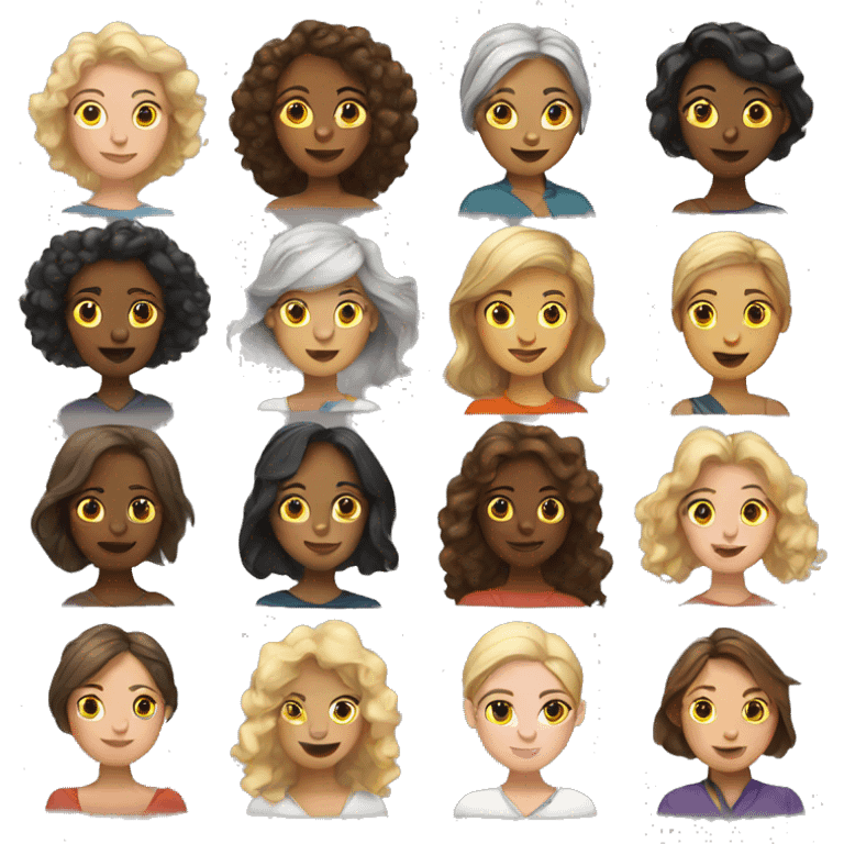 Several women with different archetypes emoji