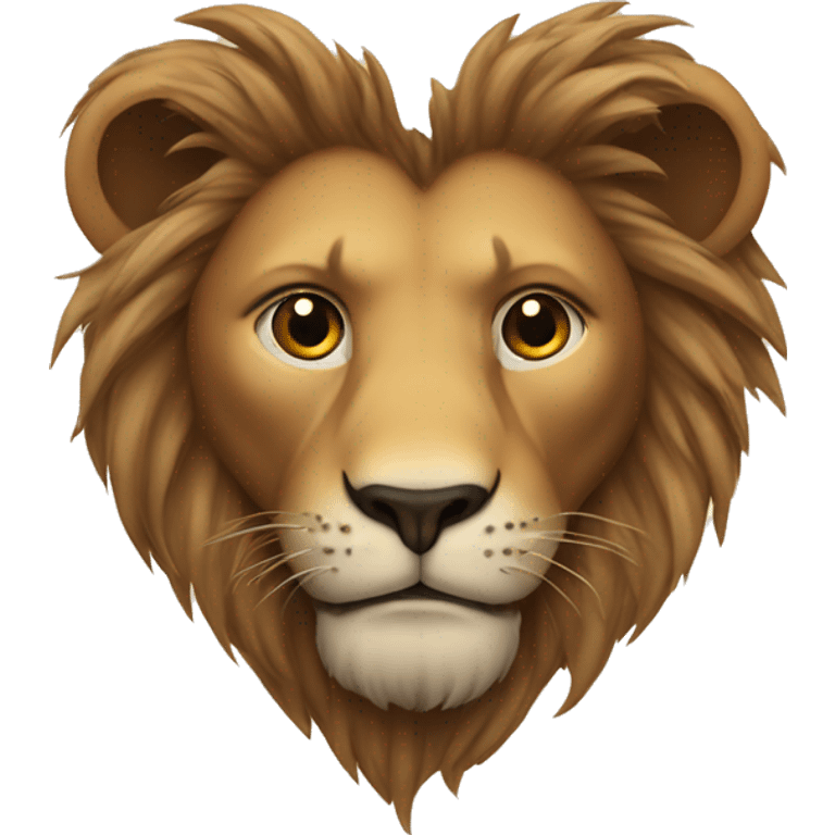 Lion head in a heart emoji