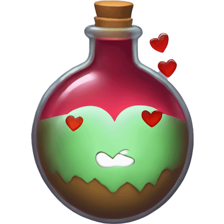 a potion with a fixed broken heart on it emoji