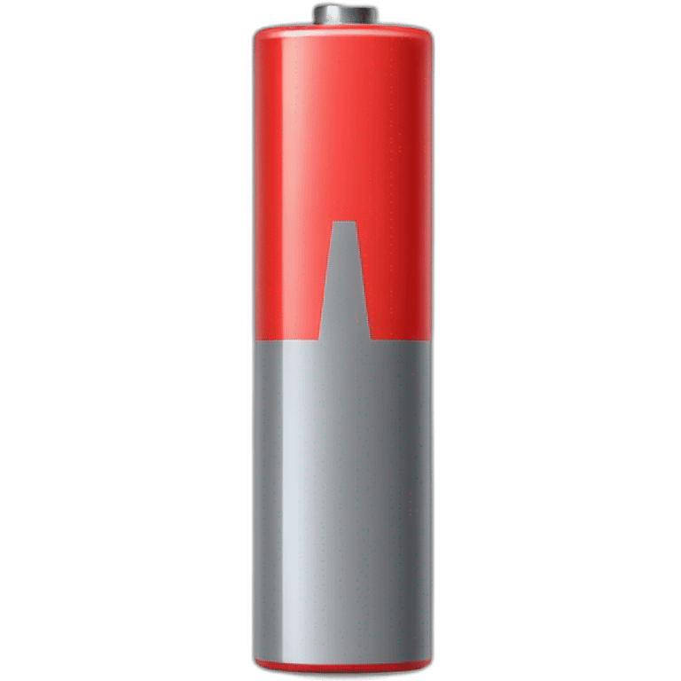 AA battery red color, with a sad face emoji