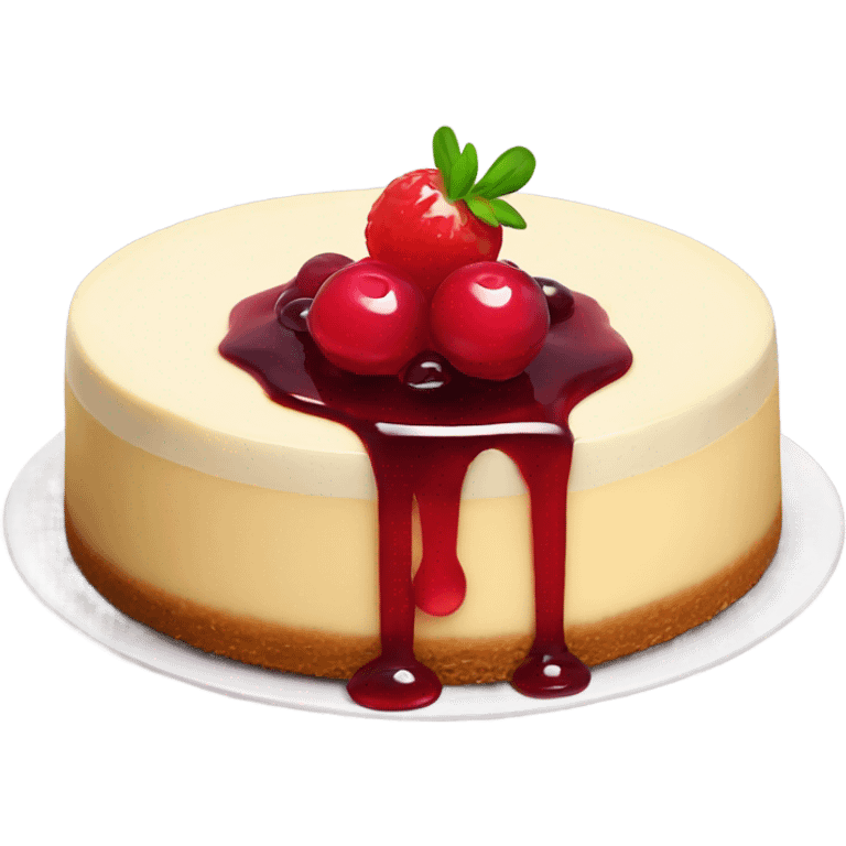 Cheesecake with jelly ob top emoji