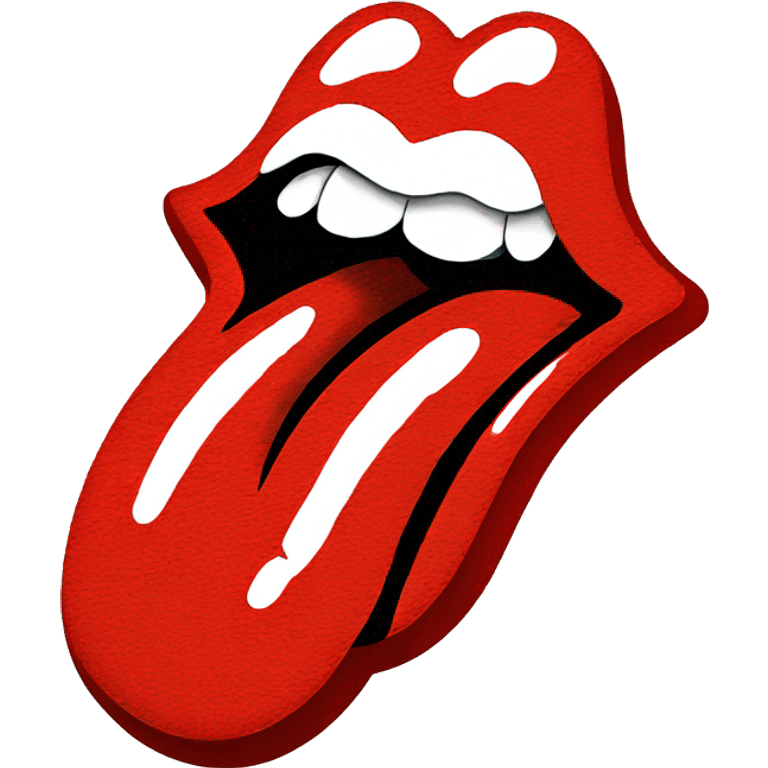 Rolling Stones tongue logo emoji