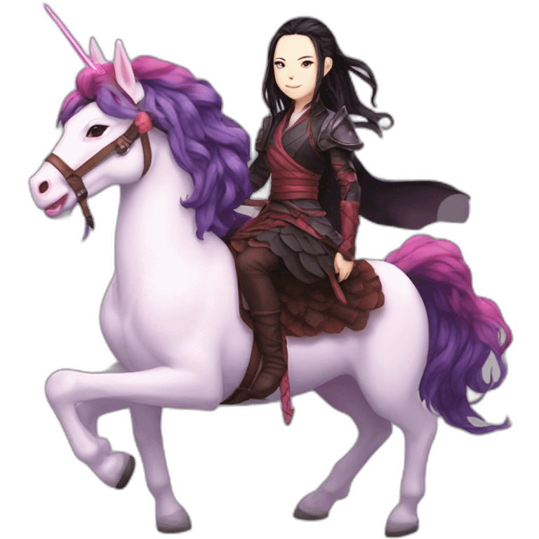 DEMON SLAYER Nezuko on a unicorn emoji