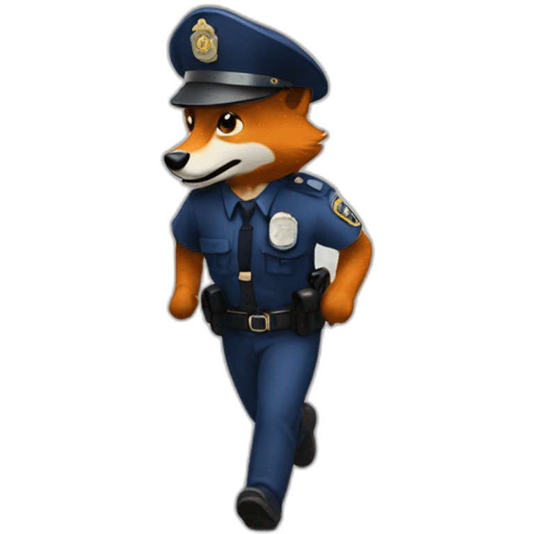 Renard courir police emoji