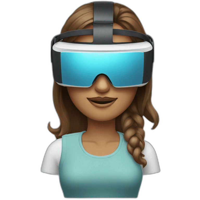 woman wearing virtual reality glasses emoji