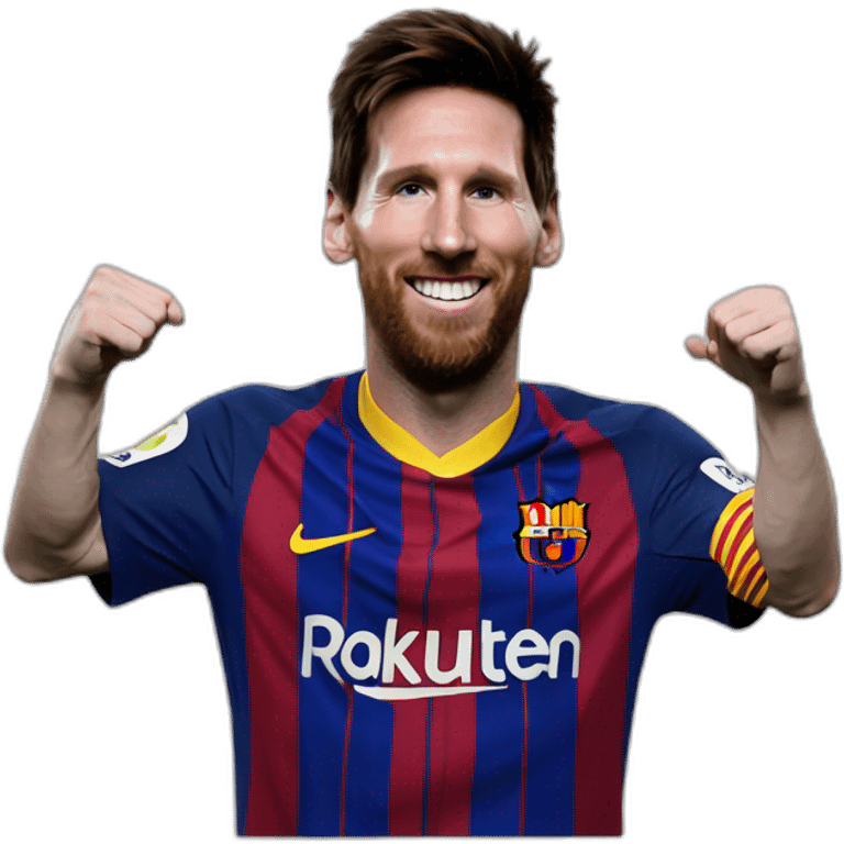 Messi mais ses mains sur la tête car il est choquer emoji