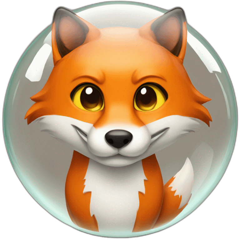 fox in a glass globe emoji