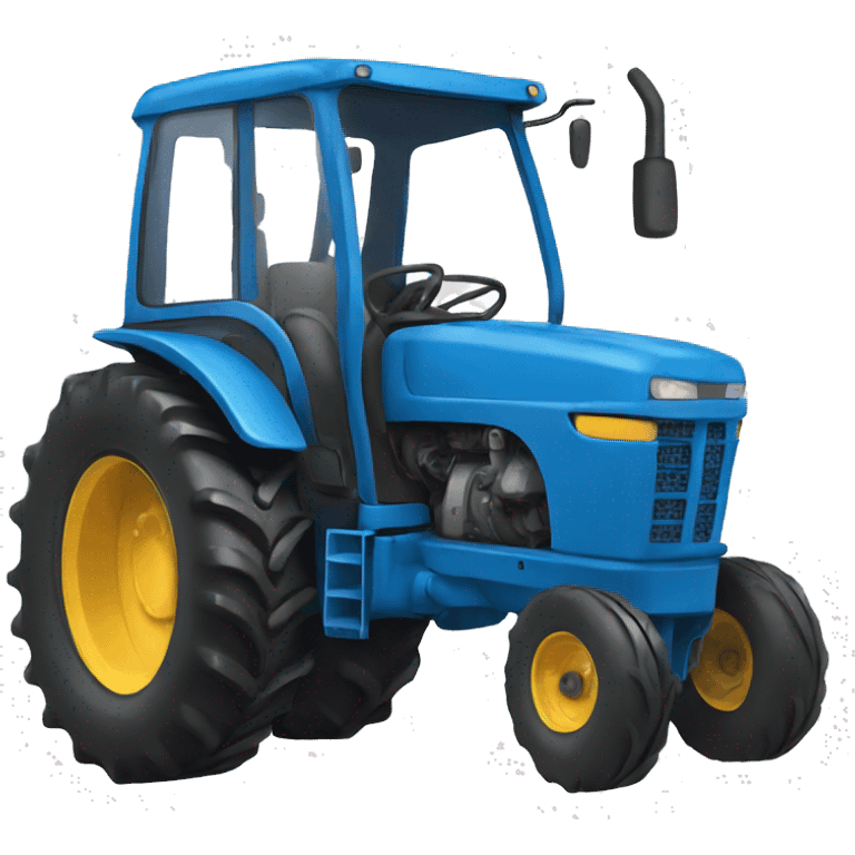 blue tractor emoji