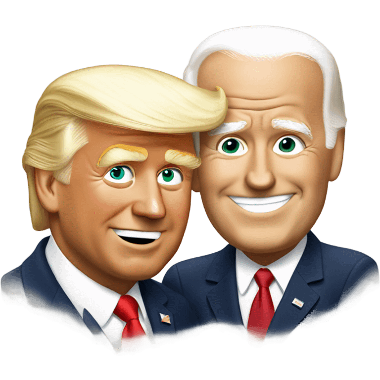 trump hugging biden emoji