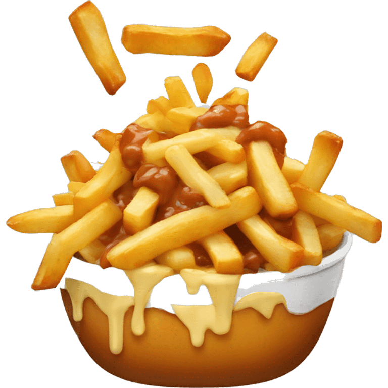 Poutine qui mange une poutine emoji