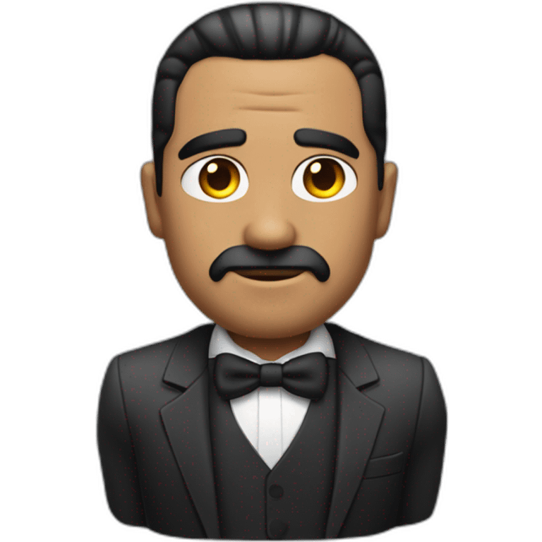 jose the god father with black slick back hair with no mustachce emoji