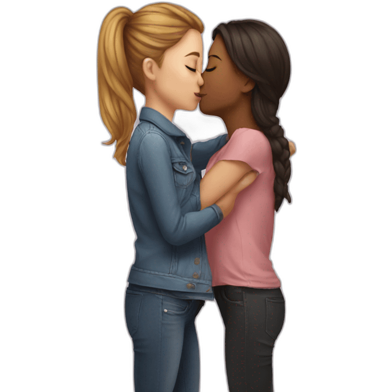 Girl kiss girl emoji