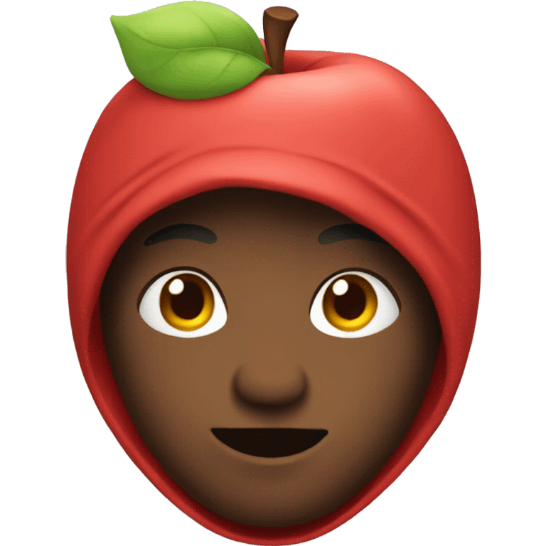 an apple wearing a hoodie emoji