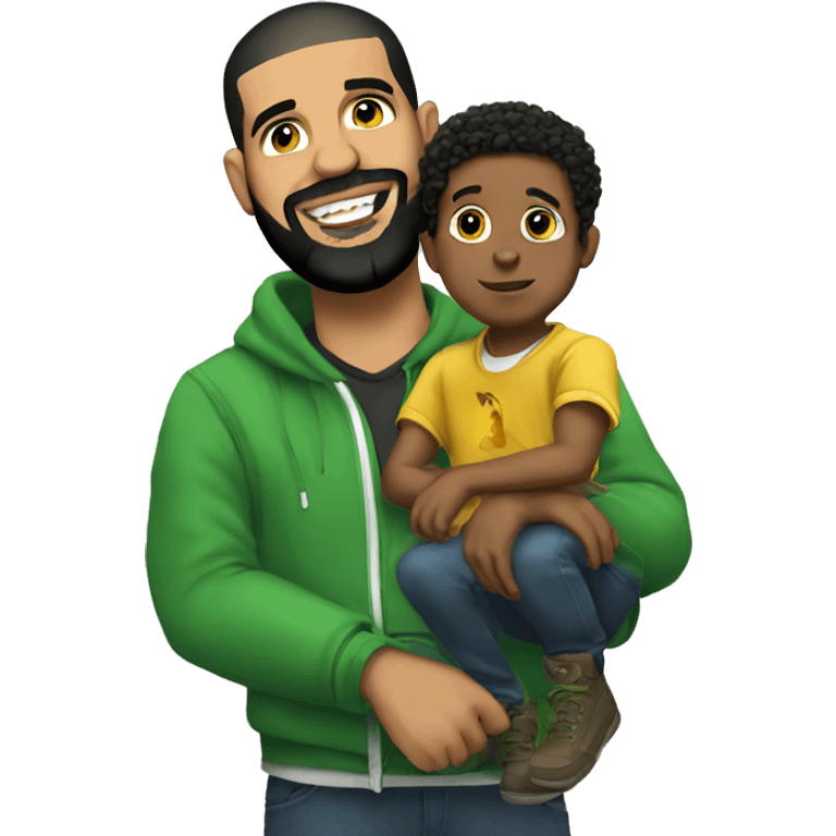 Drake with kid emoji