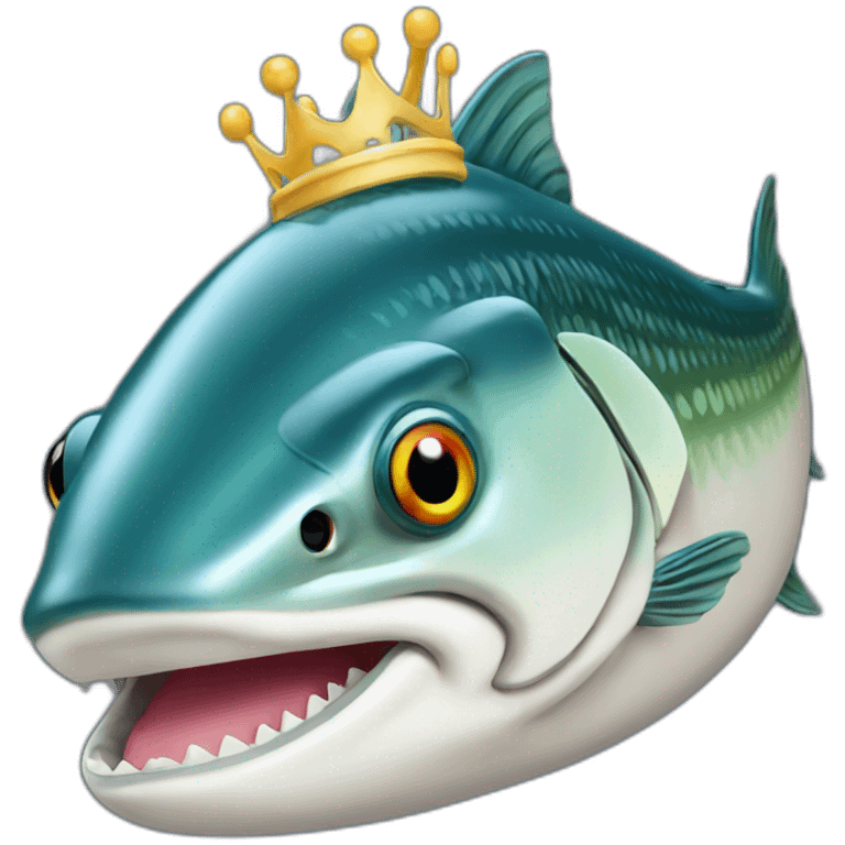 salmon head with crown emoji