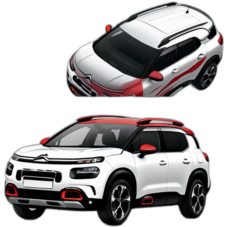 citroën C5 aircross white red emoji