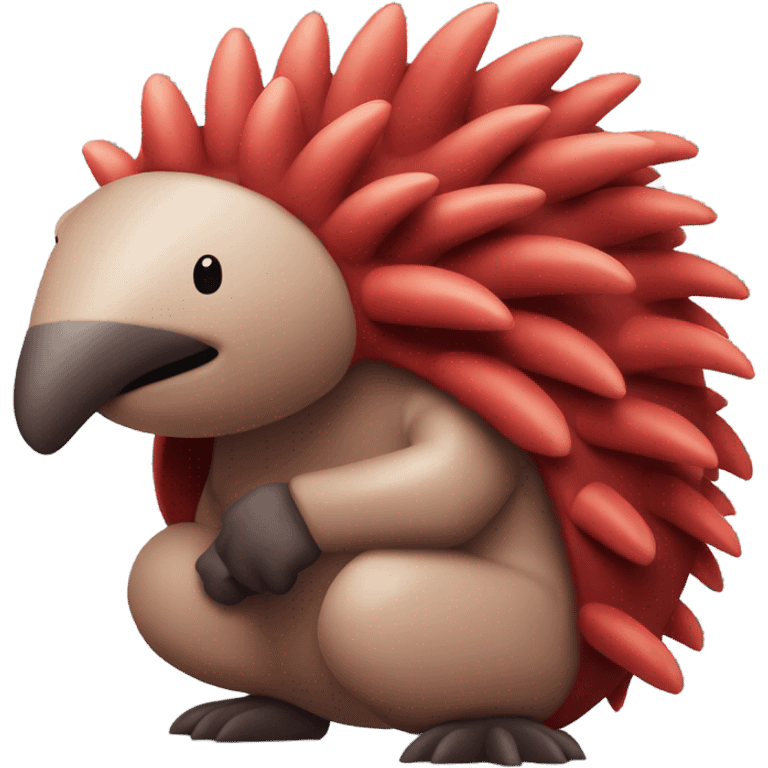 Red echidna with big knuckles  emoji