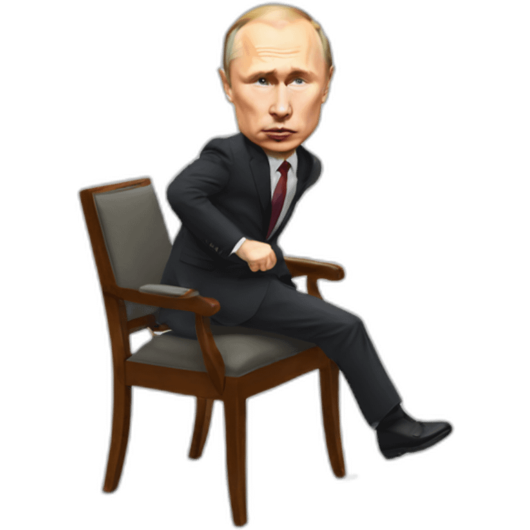 Putin falling off chair emoji