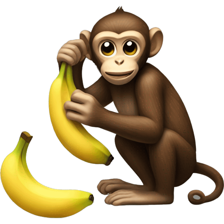 monkey peeling a banana emoji