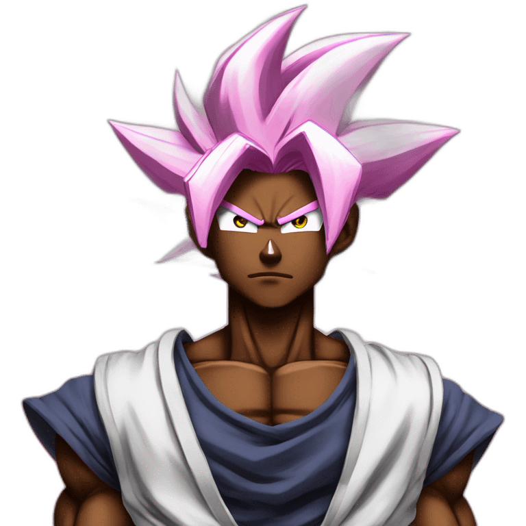 Black goku en super sayen rosé emoji