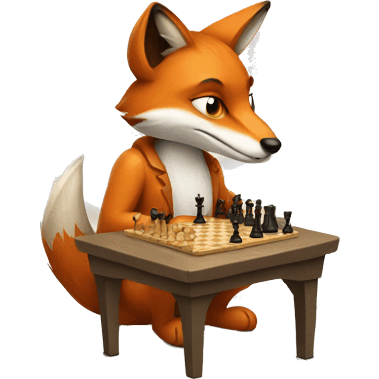 Fox playing chess emoji