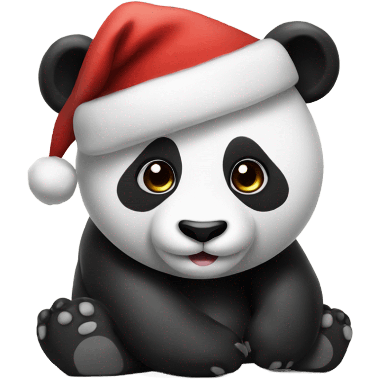 panda with santa hat emoji