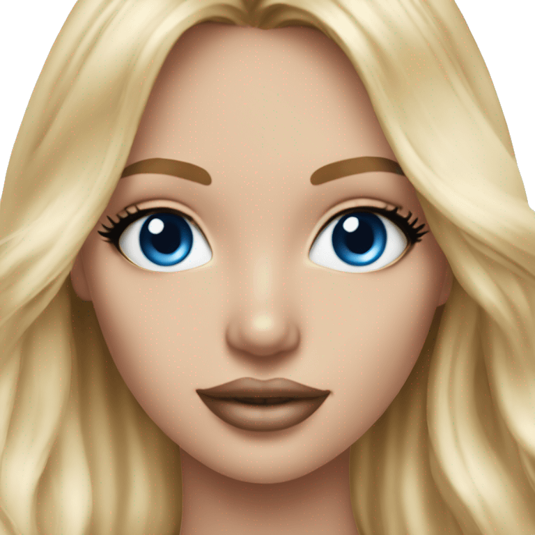 Realistic victoria secret model blonde blue eyes  emoji