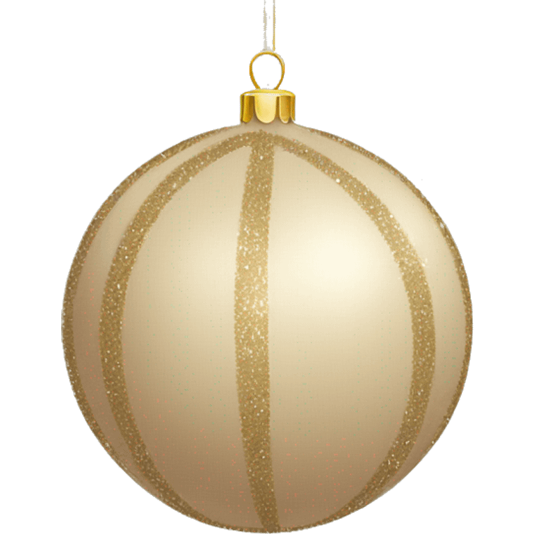 beige Christmas ball ornament emoji