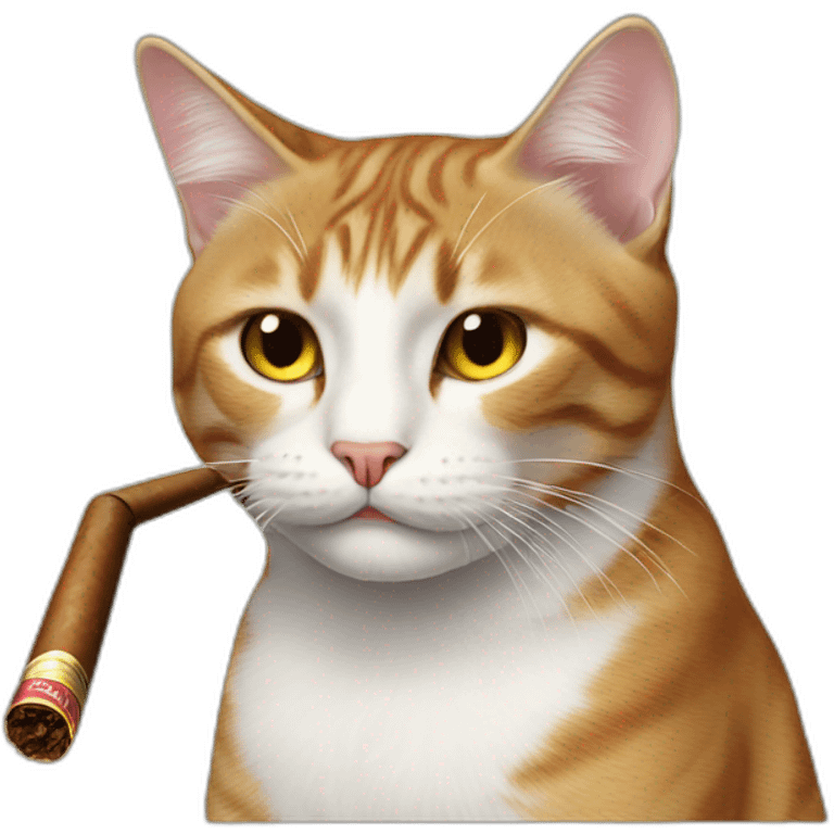 cat with a cigar emoji