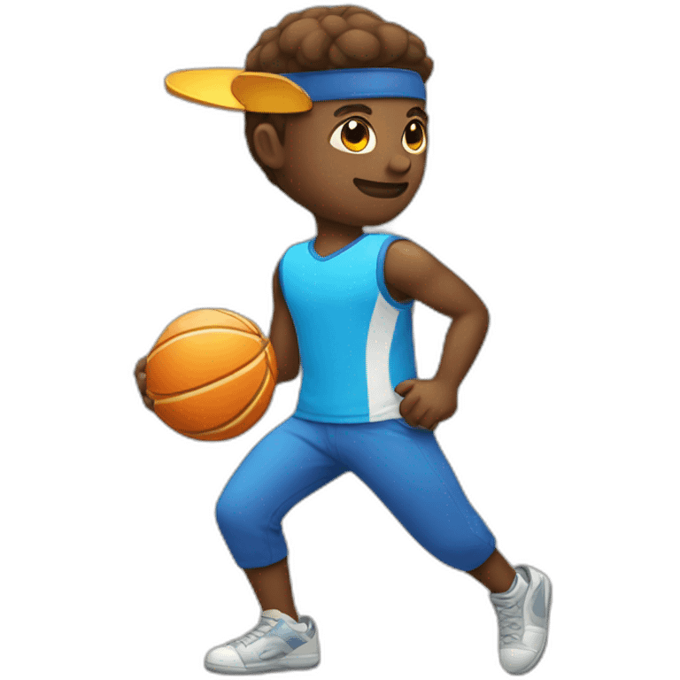 player with a short and a frisbee in his hand emoji