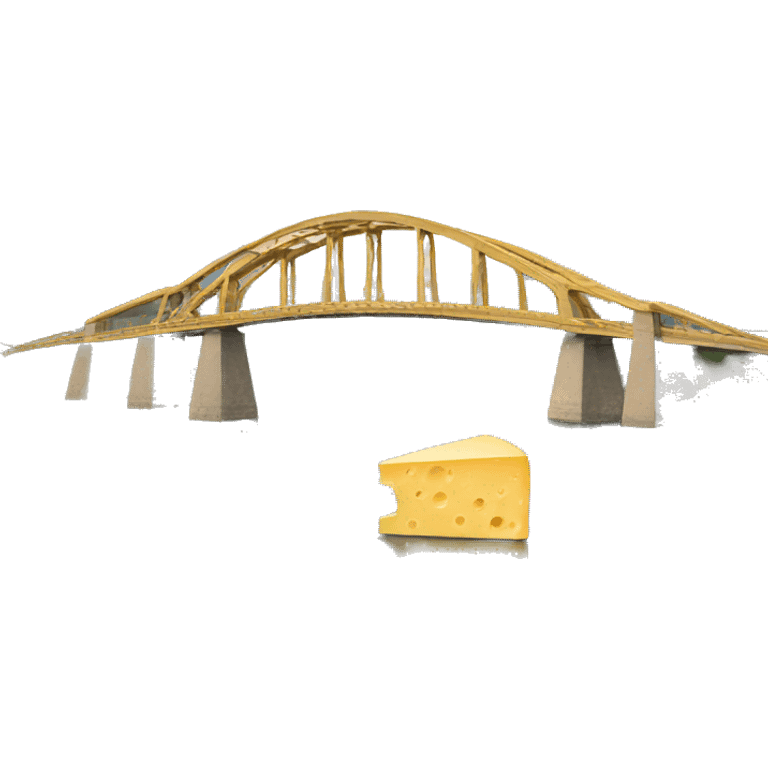 Lucerne Bridge with cheese emoji