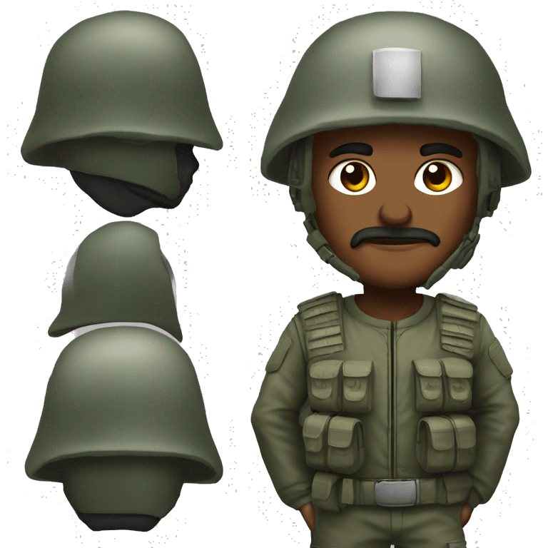 Diablo con casco militar emoji