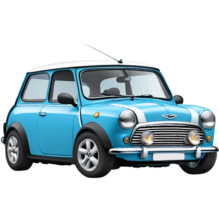 Light blue Mini Cooper  emoji