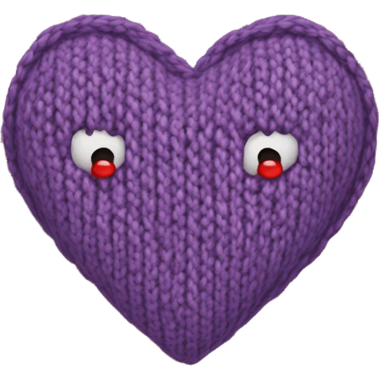 Knitted heart  emoji