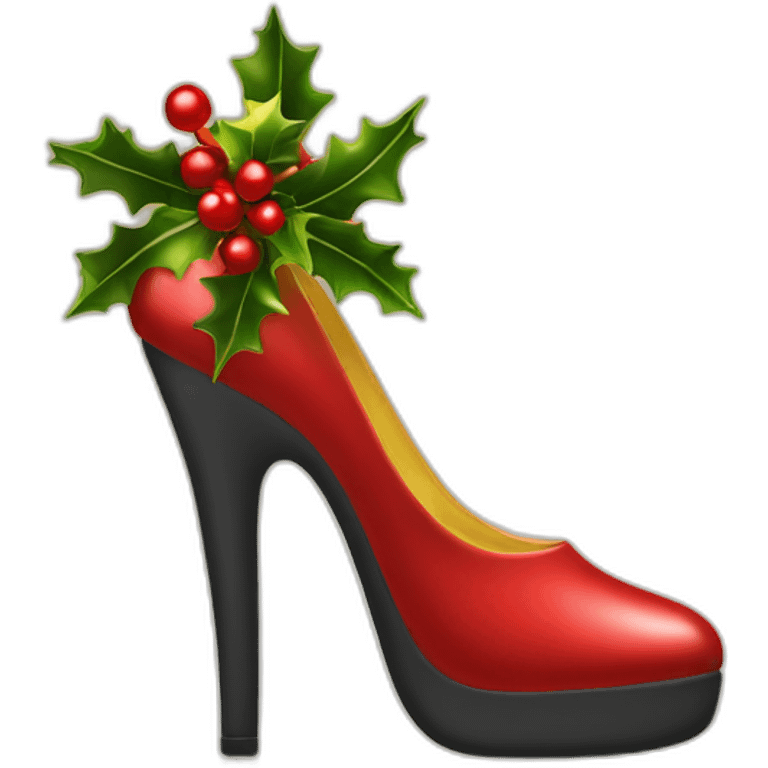 Chirstmas high heel shoe emoji