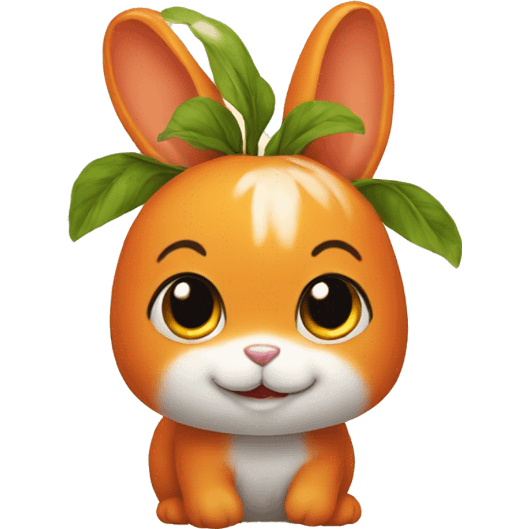 Tangerine rabbit emoji