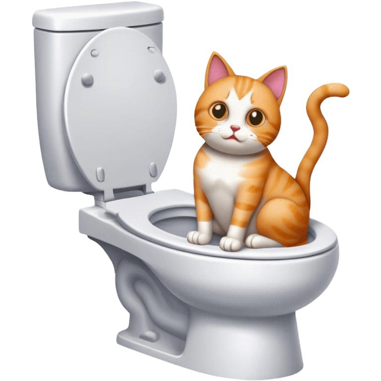 cat in the toilet emoji