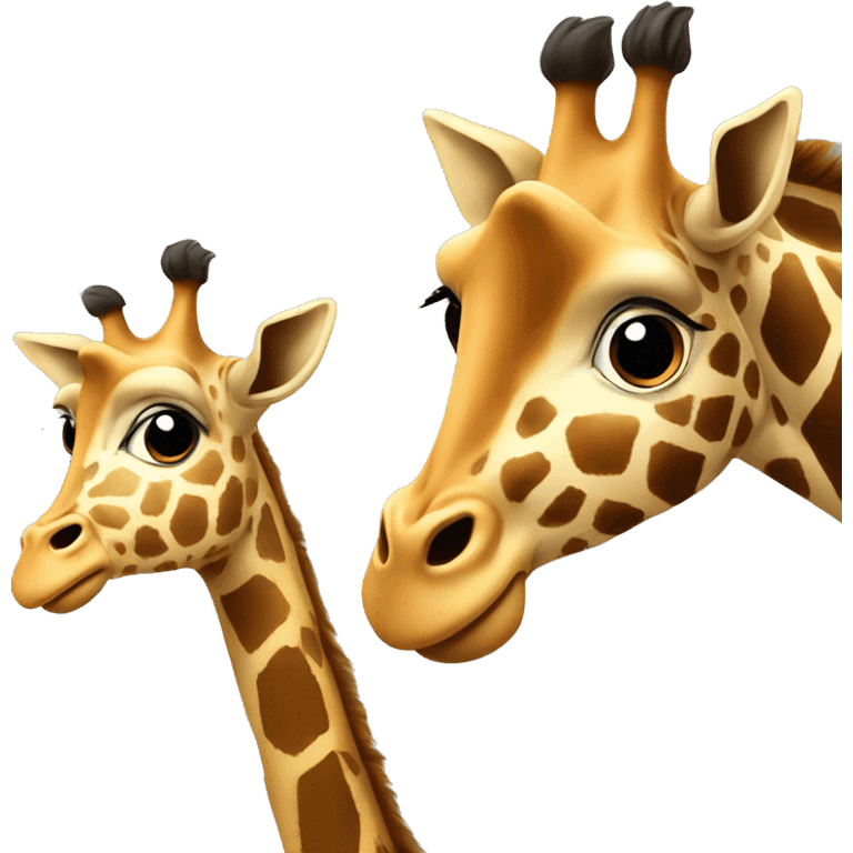 Make a giraffe making a face with its younger out, only showing his face emoji