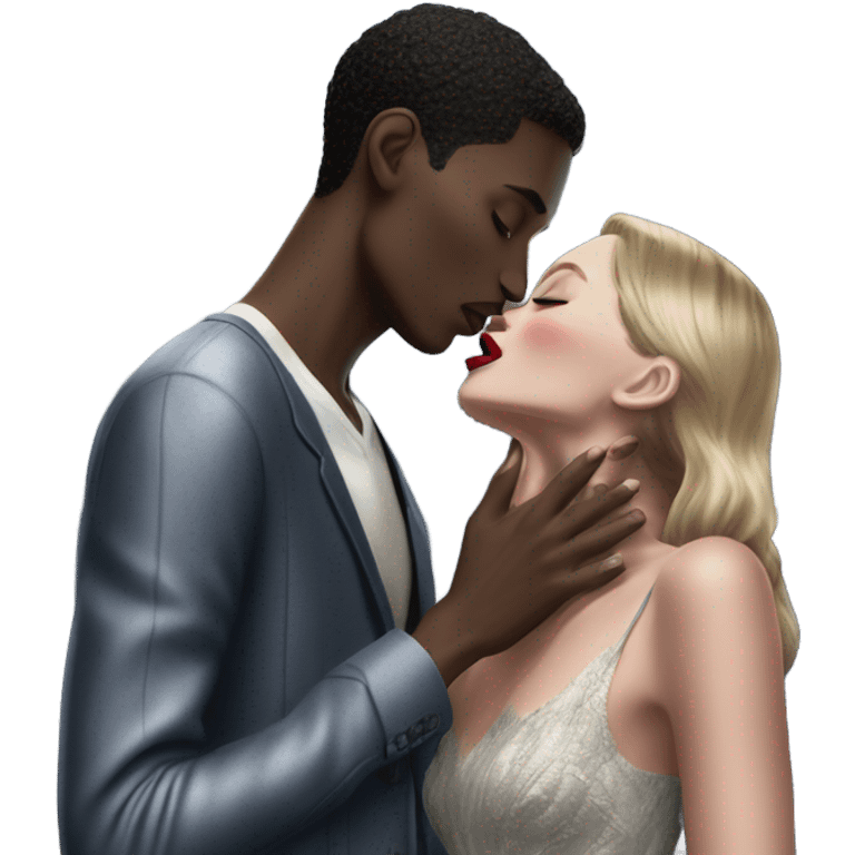 Hyper Realistic beautiful dior model kissing a handsome male model in the moonlight  emoji