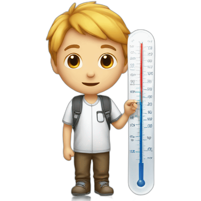 kid with termometer emoji