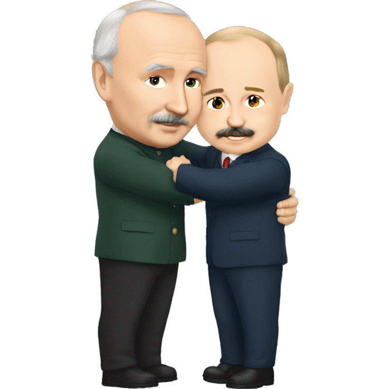 Putin and Lukashenko hug emoji