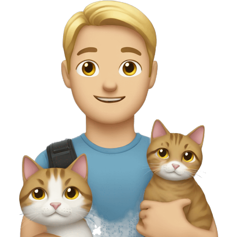 Cat with his owner emoji