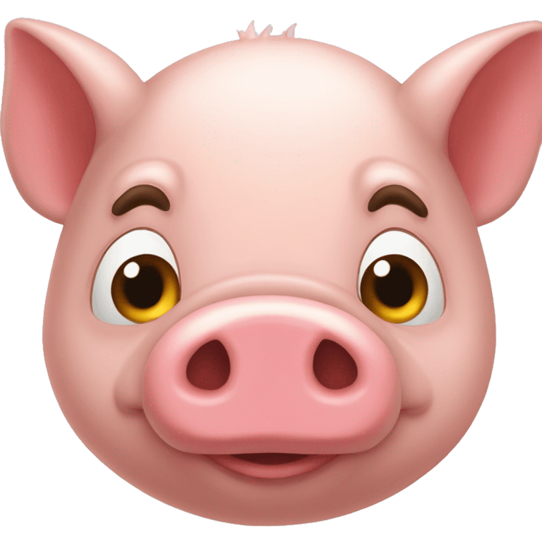 une tête de cochon qui rit emoji