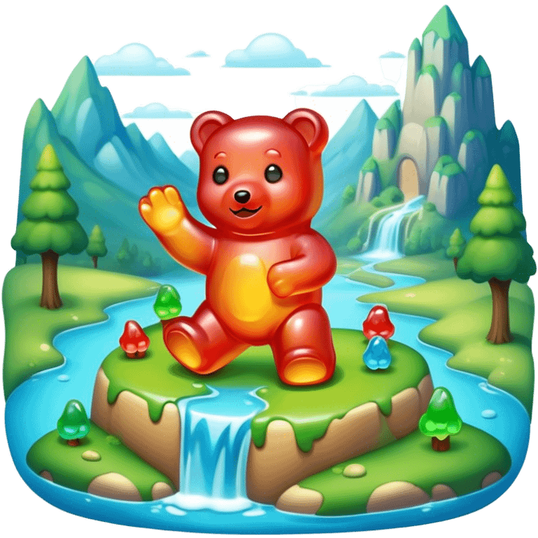  gummy bear  candy  magical landscape emoji