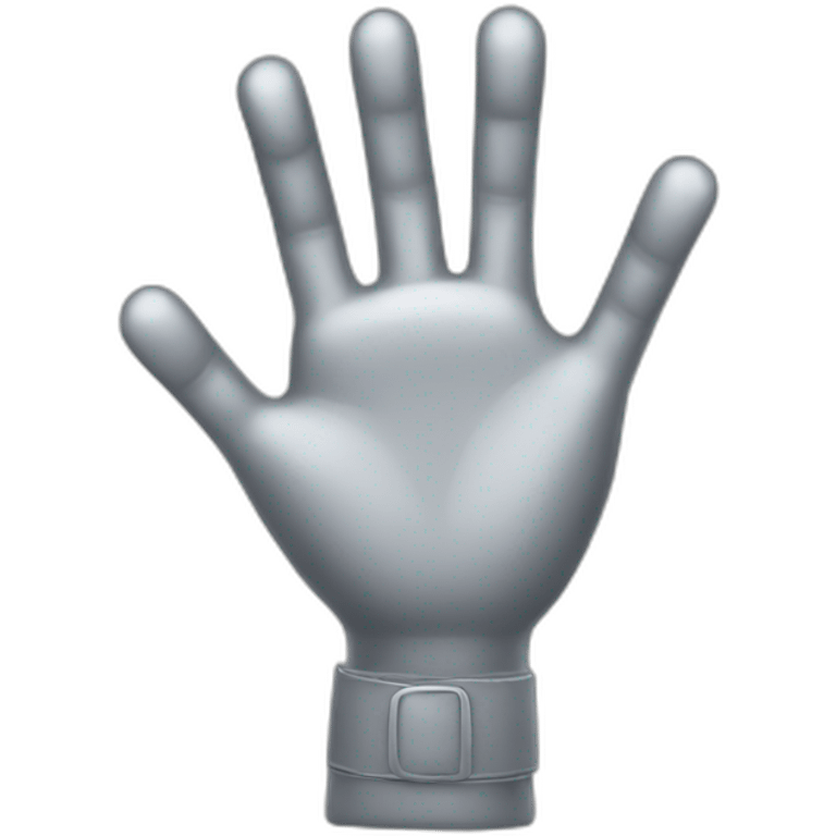 silver hand emoji