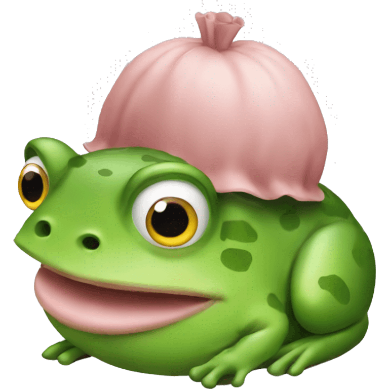 frog on pig emoji